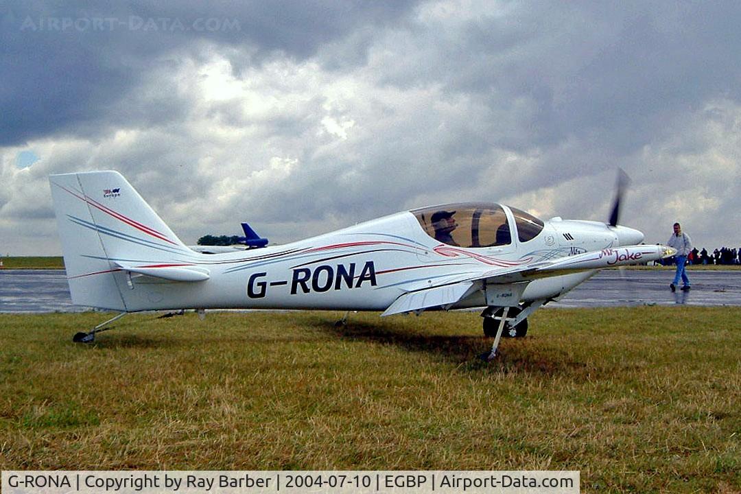 G-RONA, 1997 Europa XS Monowheel C/N PFA 247-12588, Europa Avn Europa [PFA 247-12588] Kemble~G 10/07/2004. Named 