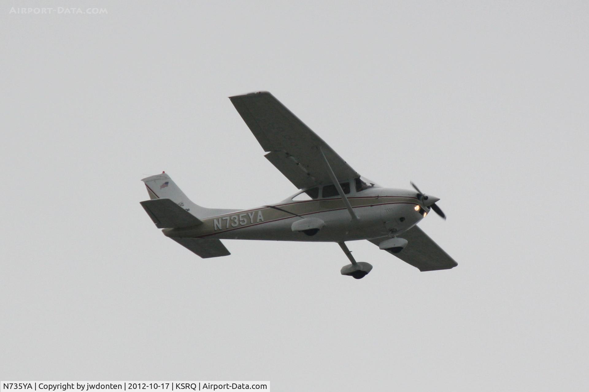 N735YA, Cessna 182Q Skylane C/N 18265780, Cessna Skylane (N735YA) on approach to Sarasota-Bradenton International Airport following a flight from Page Field Airport