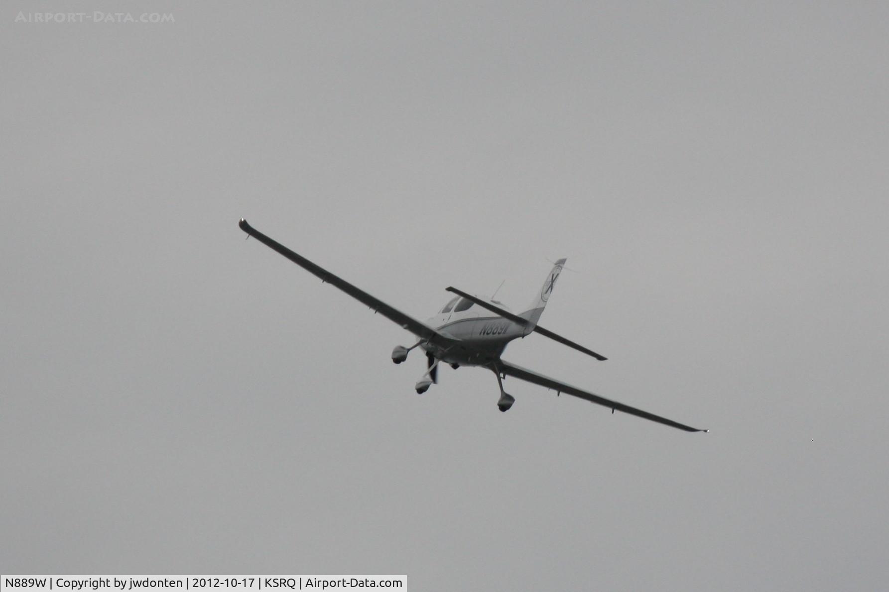 N889W, Cirrus SR22T C/N 0097, Cirrus SR-22 (N889W) departs Sarasota-Bradenton International Airport enroute to Mallards Landing Airport