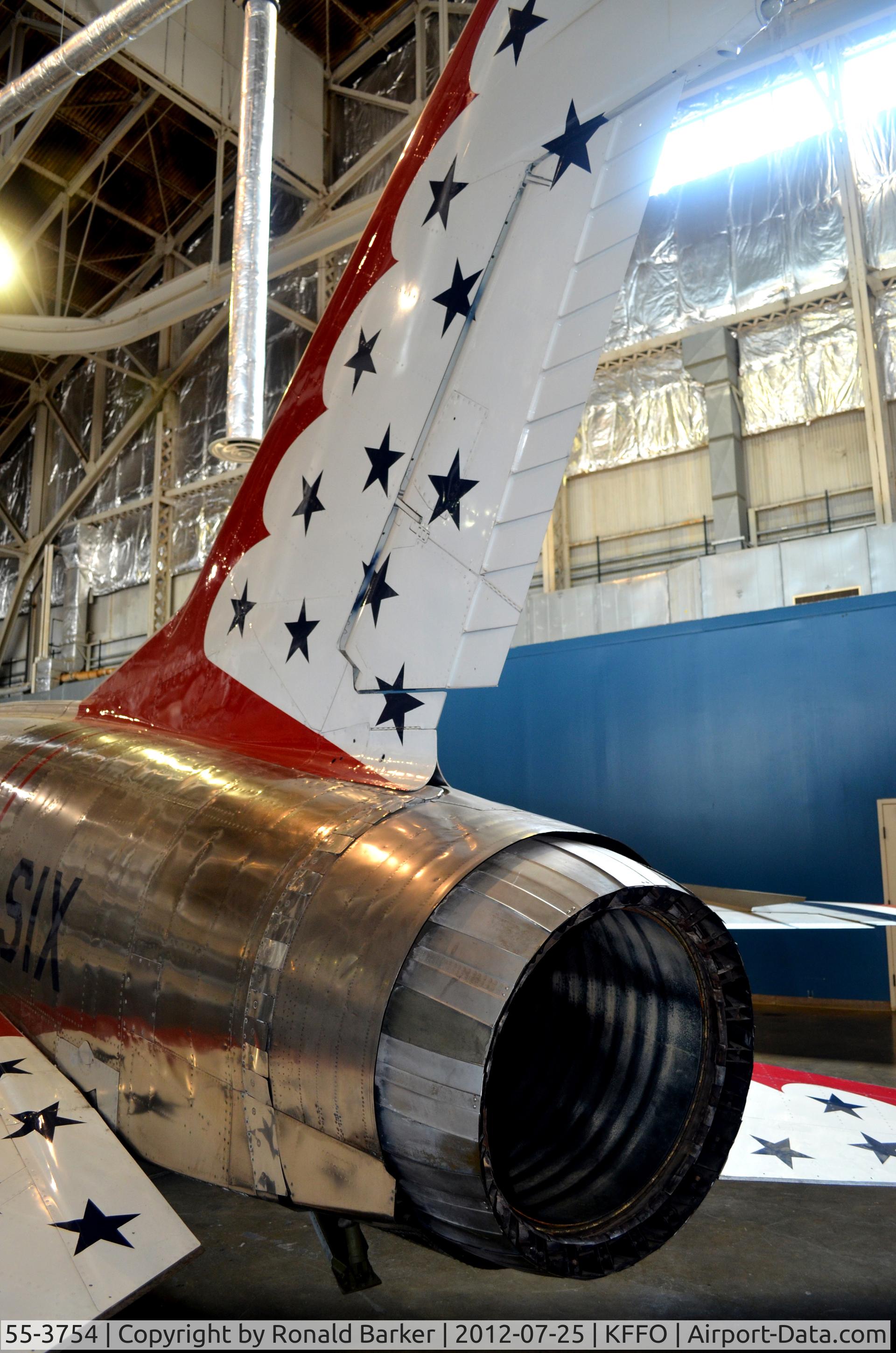 55-3754, 1956 North American F-100D Super Sabre C/N 223-436, AF Museum as Thunderbird 6