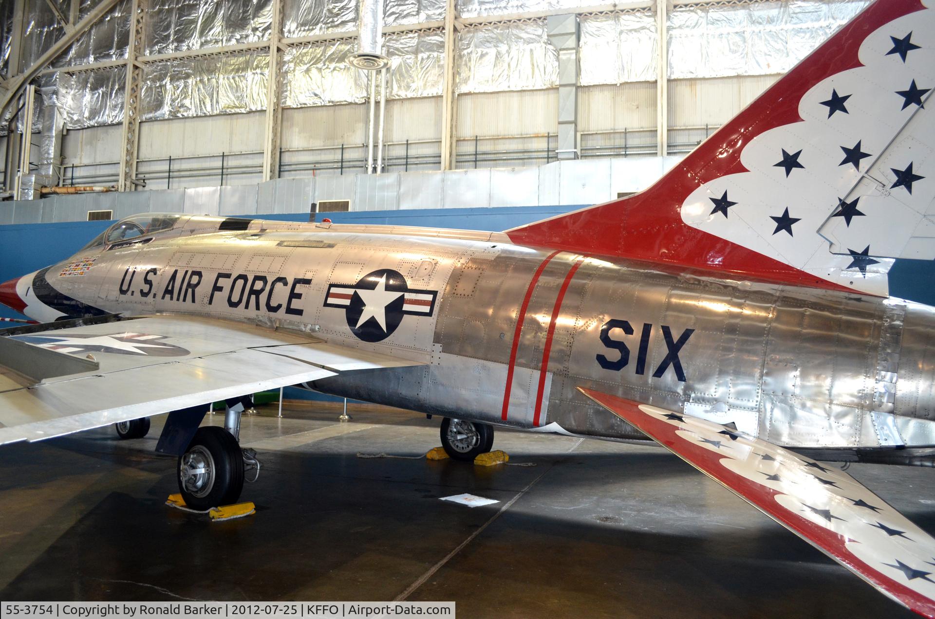 55-3754, 1956 North American F-100D Super Sabre C/N 223-436, AF Museum as Thunderbird 6