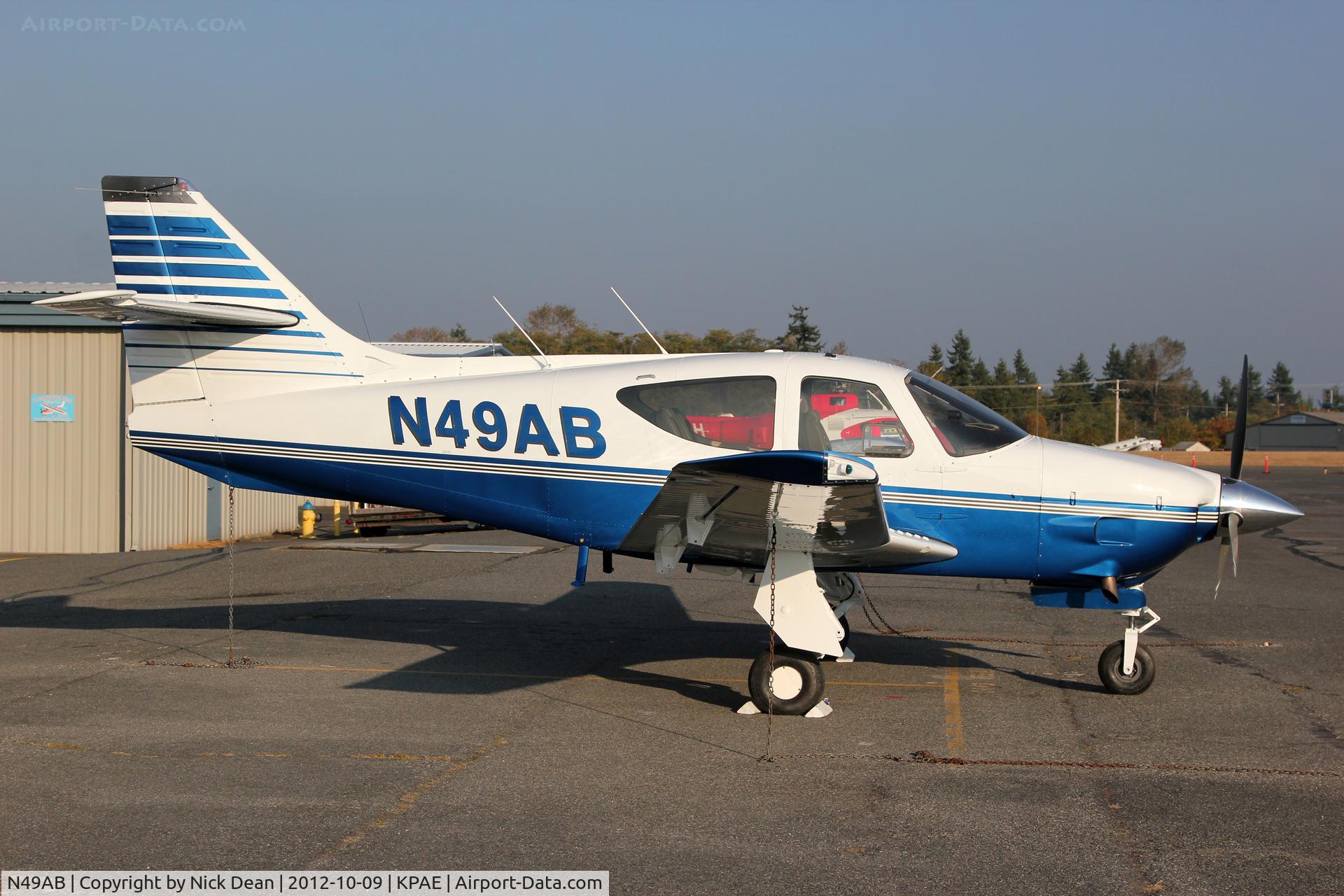 N49AB, 1976 Rockwell International 112TC Commander C/N 13066, KPAE/PAE fresh new paint by Sunquest Air Specialties here at KPAE