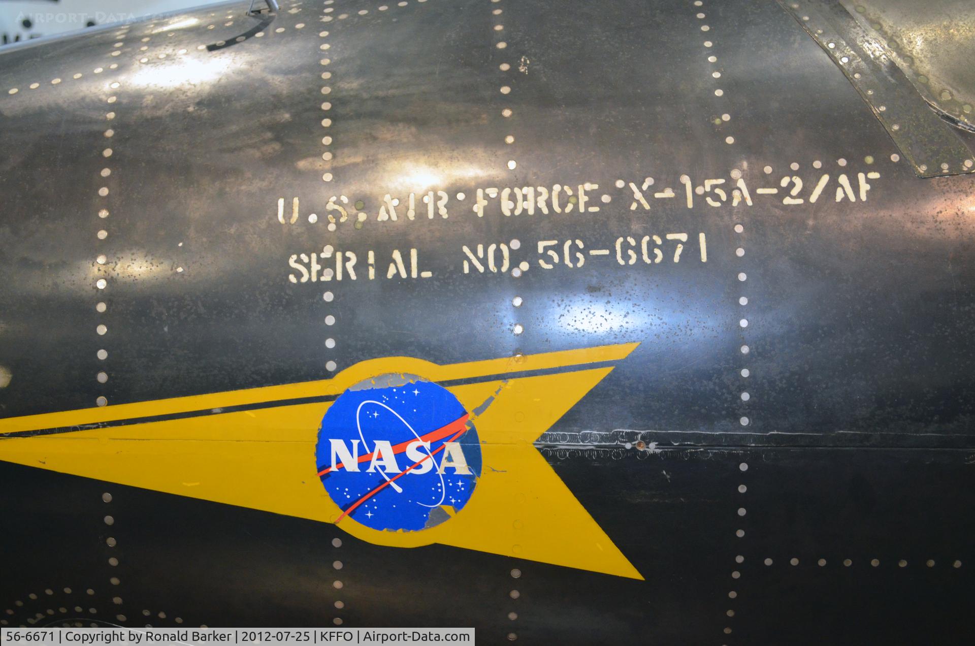 56-6671, 1956 North American X-15A-2 C/N 240-2, AF Museum