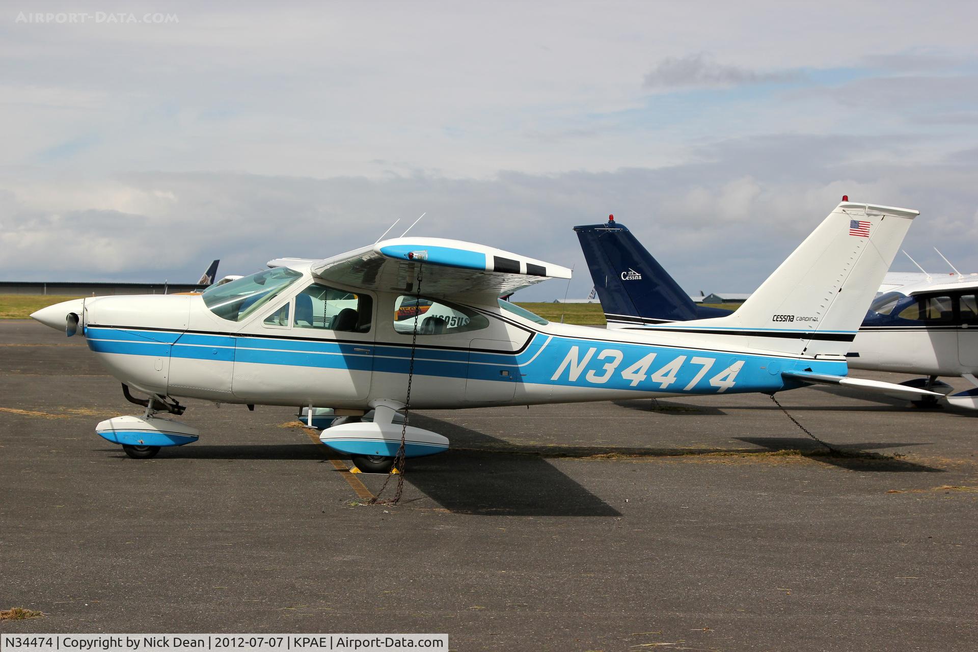 N34474, 1972 Cessna 177B Cardinal C/N 17701828, KPAE/PAE