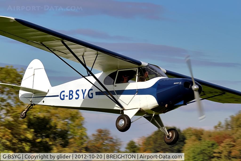 G-BSYG, 1947 Piper PA-12 Super Cruiser C/N 12-2106, A close encounter