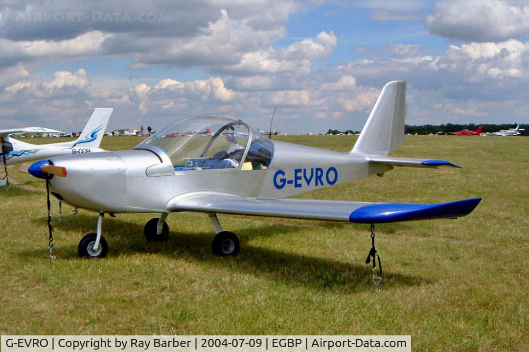 G-EVRO, 2004 Aerotechnik EV-97 Eurostar C/N PFA 315-14137, Evektor EV-97 Eurostar [PFA 315-14137] Kemble~G 09/07/2004