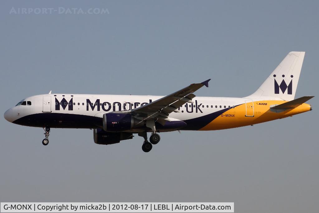 G-MONX, 1992 Airbus A320-212 C/N 392, Landing