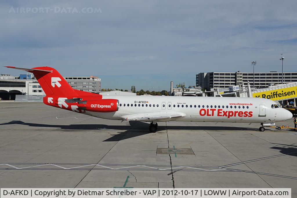 D-AFKD, 1994 Fokker 100 (F-28-0100) C/N 11500, OLT Fokker 100