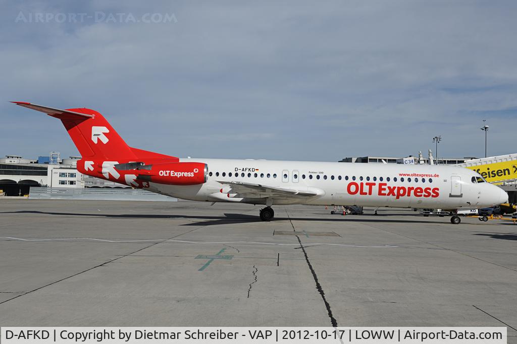 D-AFKD, 1994 Fokker 100 (F-28-0100) C/N 11500, OLT Fokker 100