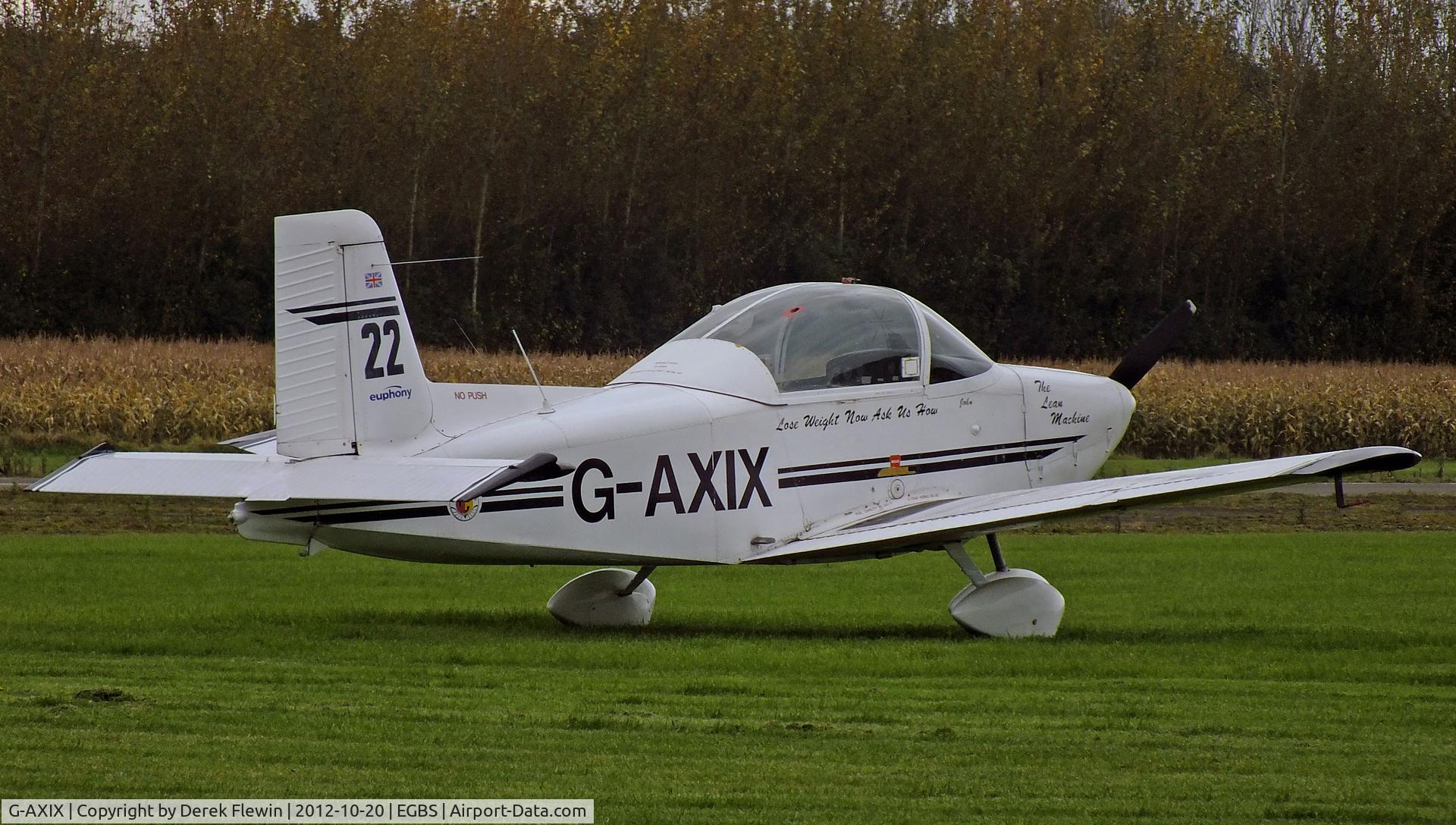 G-AXIX, 1969 AESL Glos-Airtourer Super 150/T4 C/N A527, EGBS resident.