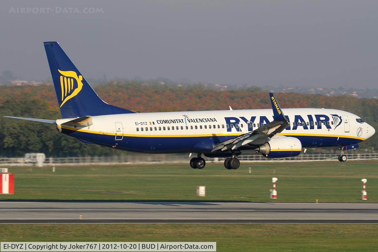 EI-DYZ, 2008 Boeing 737-8AS C/N 37518, Ryanair