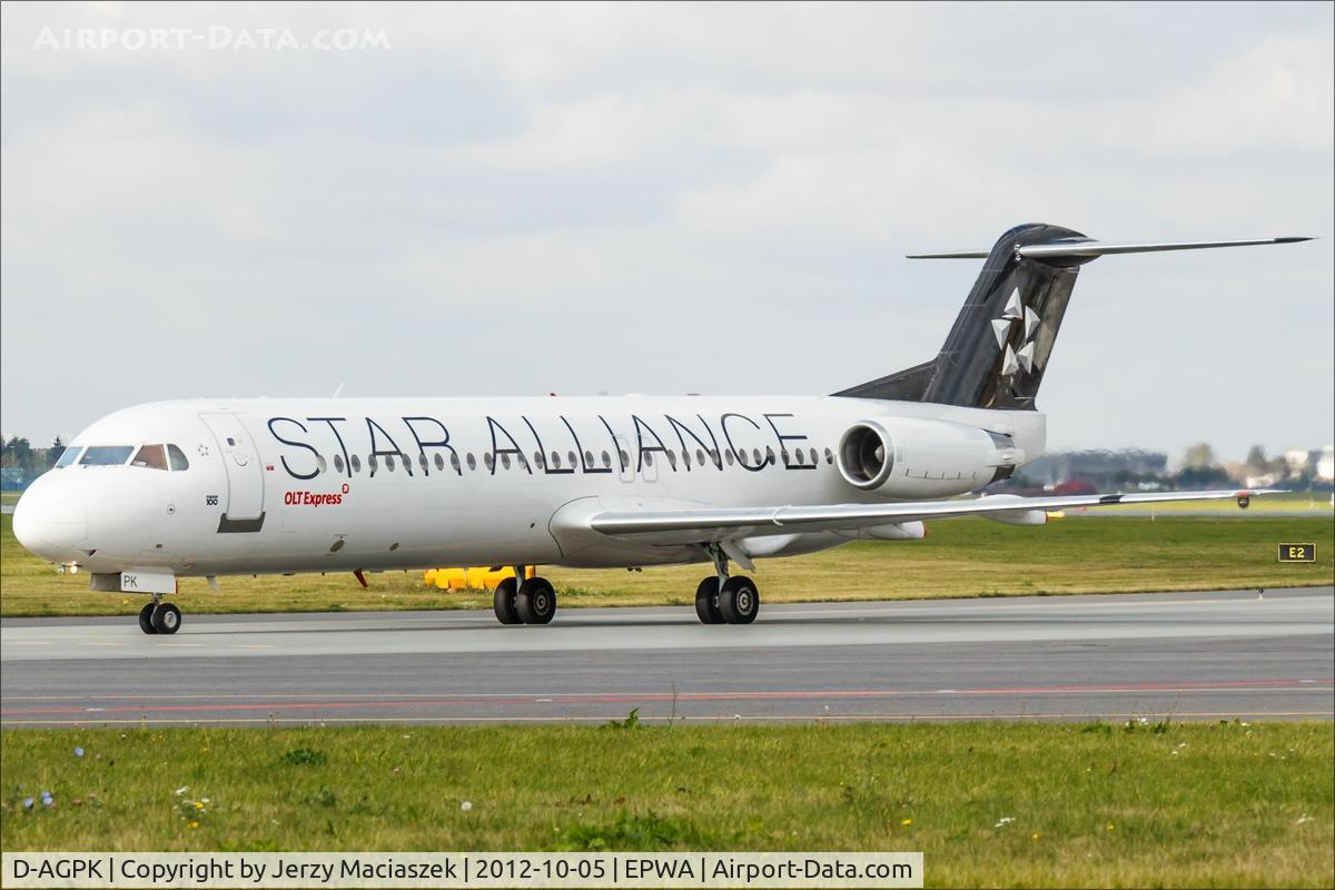 D-AGPK, 1990 Fokker 100 (F-28-0100) C/N 11313, Fokker 100 (F-28-0100)