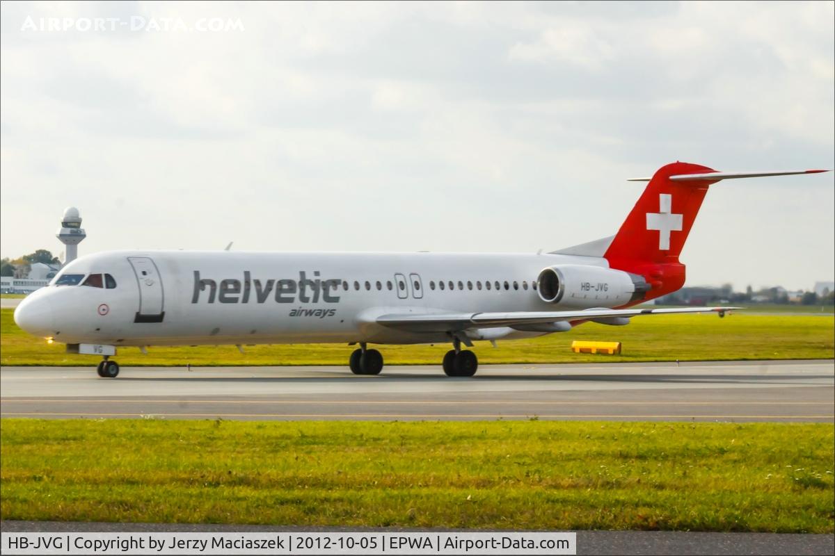 HB-JVG, 1993 Fokker 100 (F-28-0100) C/N 11478, Fokker F.28 MK 0100