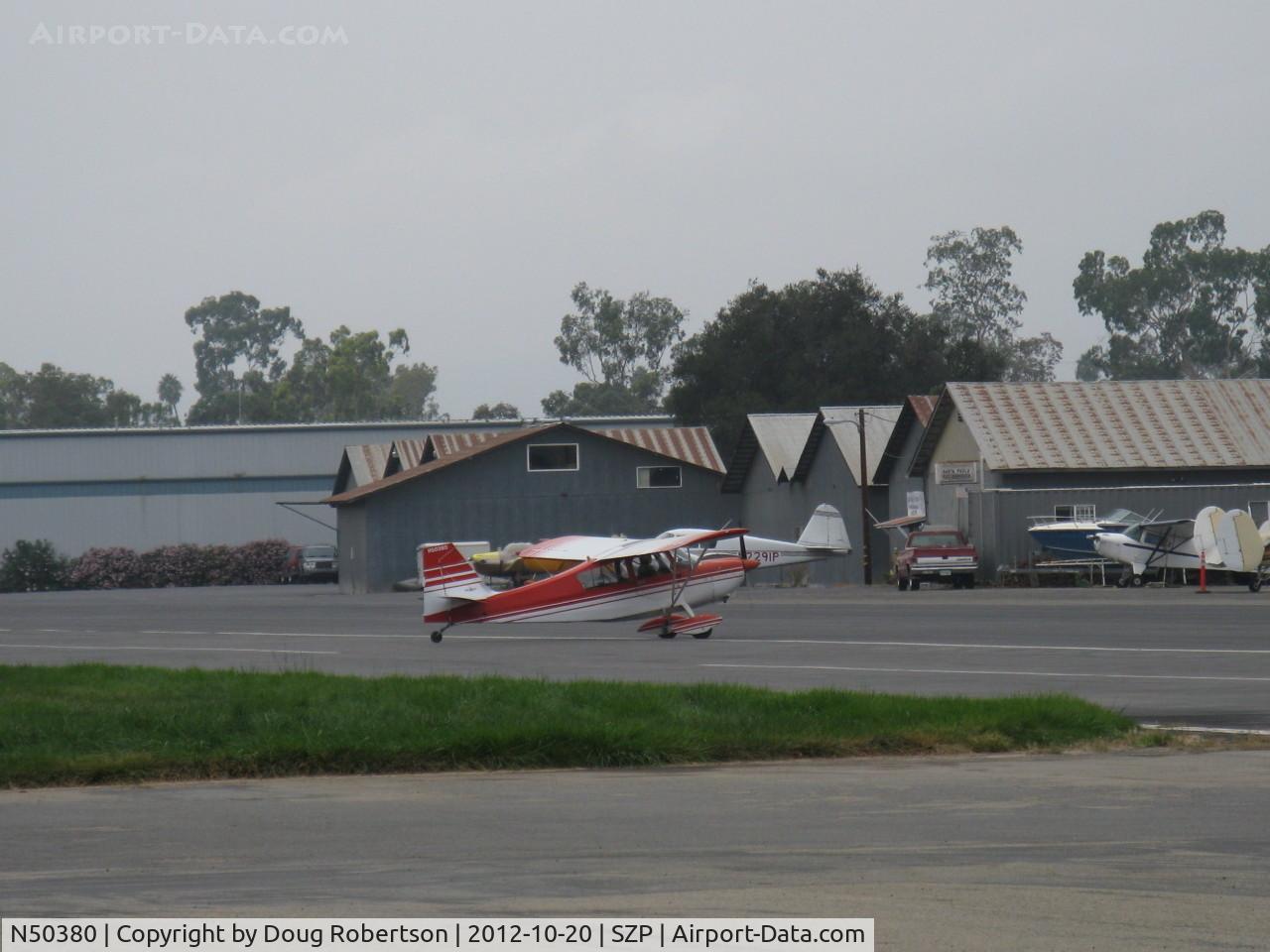 N50380, 1979 Bellanca 7ECA Citabria Citabria C/N 1291-79, 1979 Bellanca 7ECA CITABRIA, Lycoming O-235 115 Hp, taxi off the active