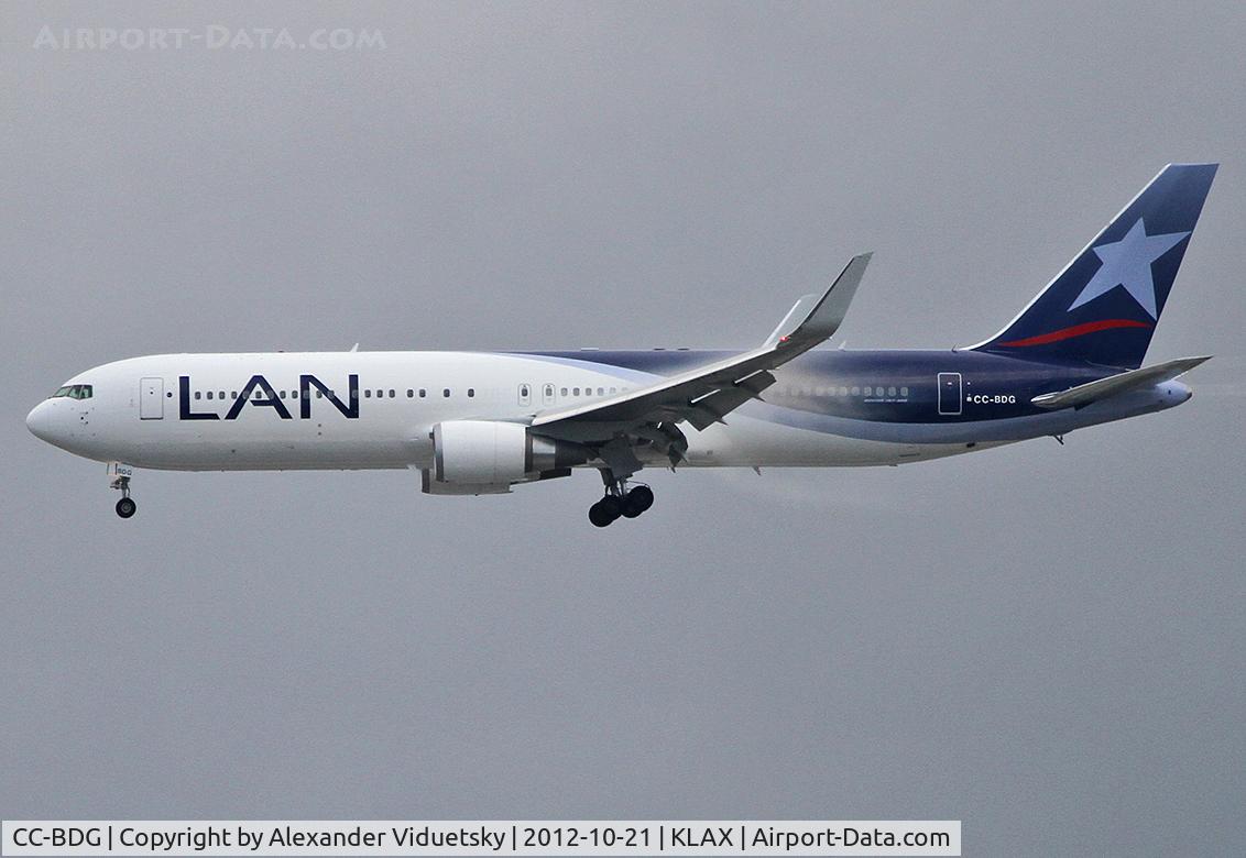 CC-BDG, 2012 Boeing 767-316/ER C/N 41747, Landing at the LAX.