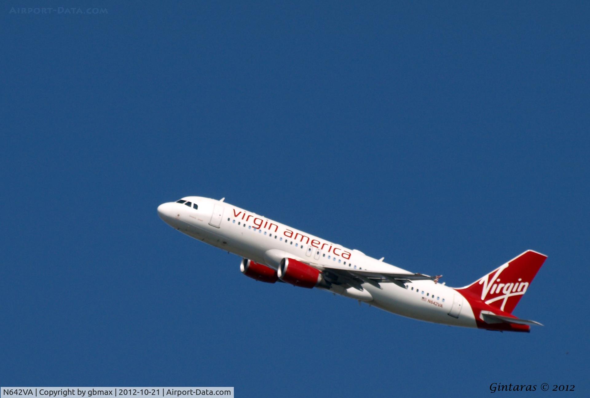 N642VA, 2008 Airbus A320-214 C/N 3670, After Take-off from JFK