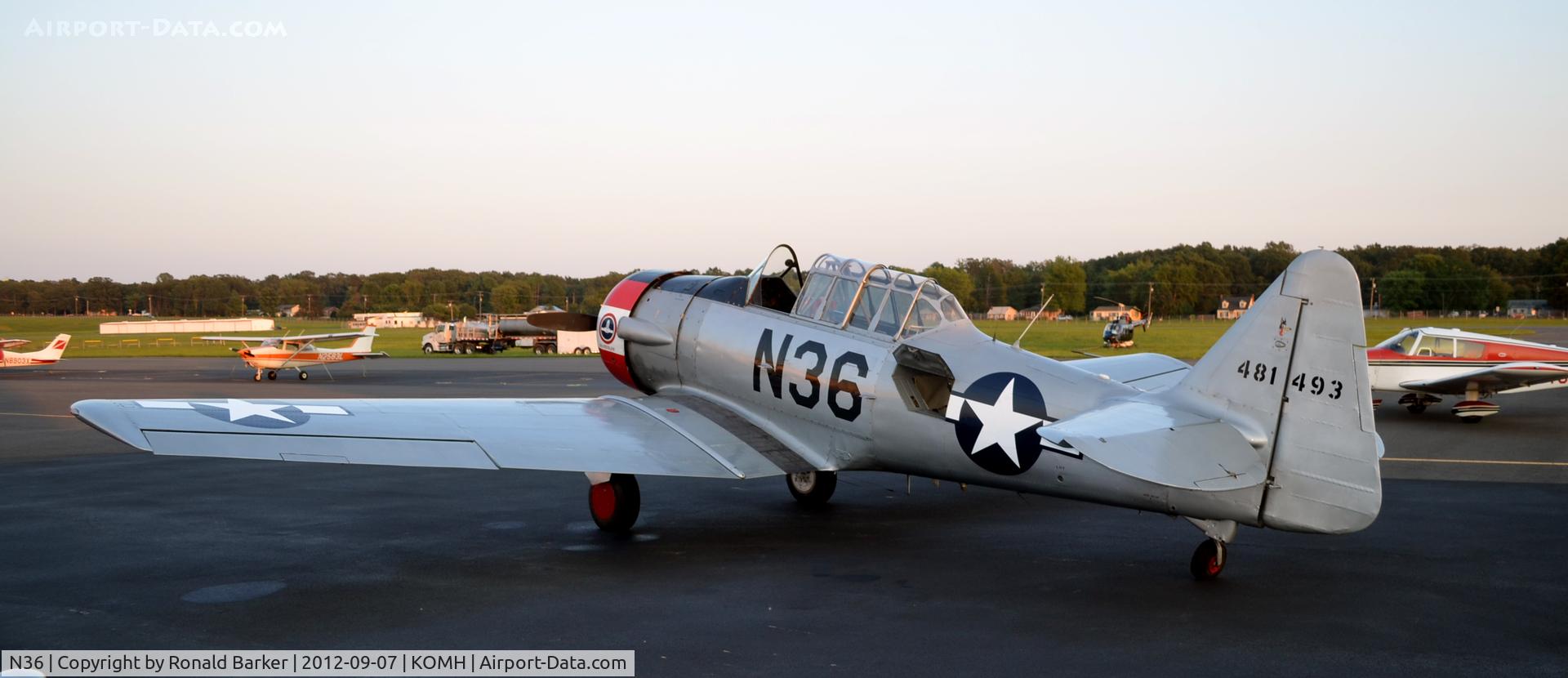 N36, 1944 North American AT-6F Texan C/N 121-42765, Orange