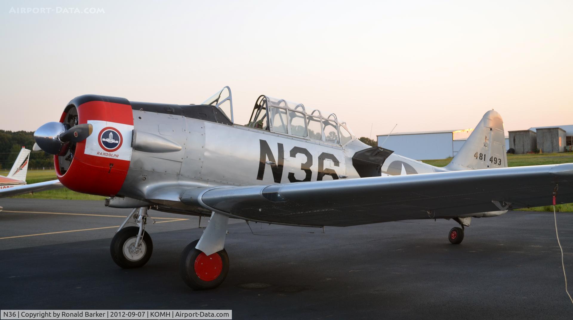 N36, 1944 North American AT-6F Texan C/N 121-42765, Orange