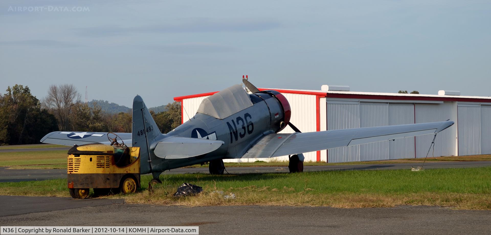 N36, 1944 North American AT-6F Texan C/N 121-42765, Orange