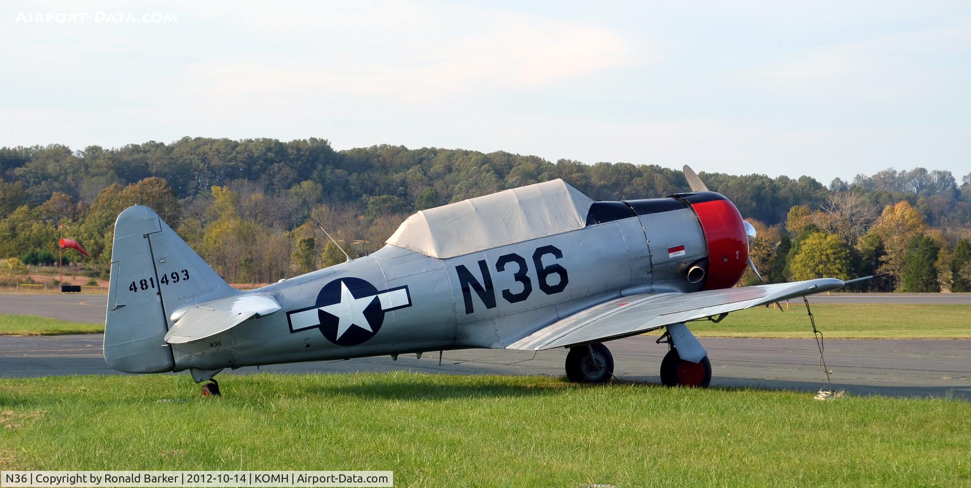 N36, 1944 North American AT-6F Texan C/N 121-42765, Orange