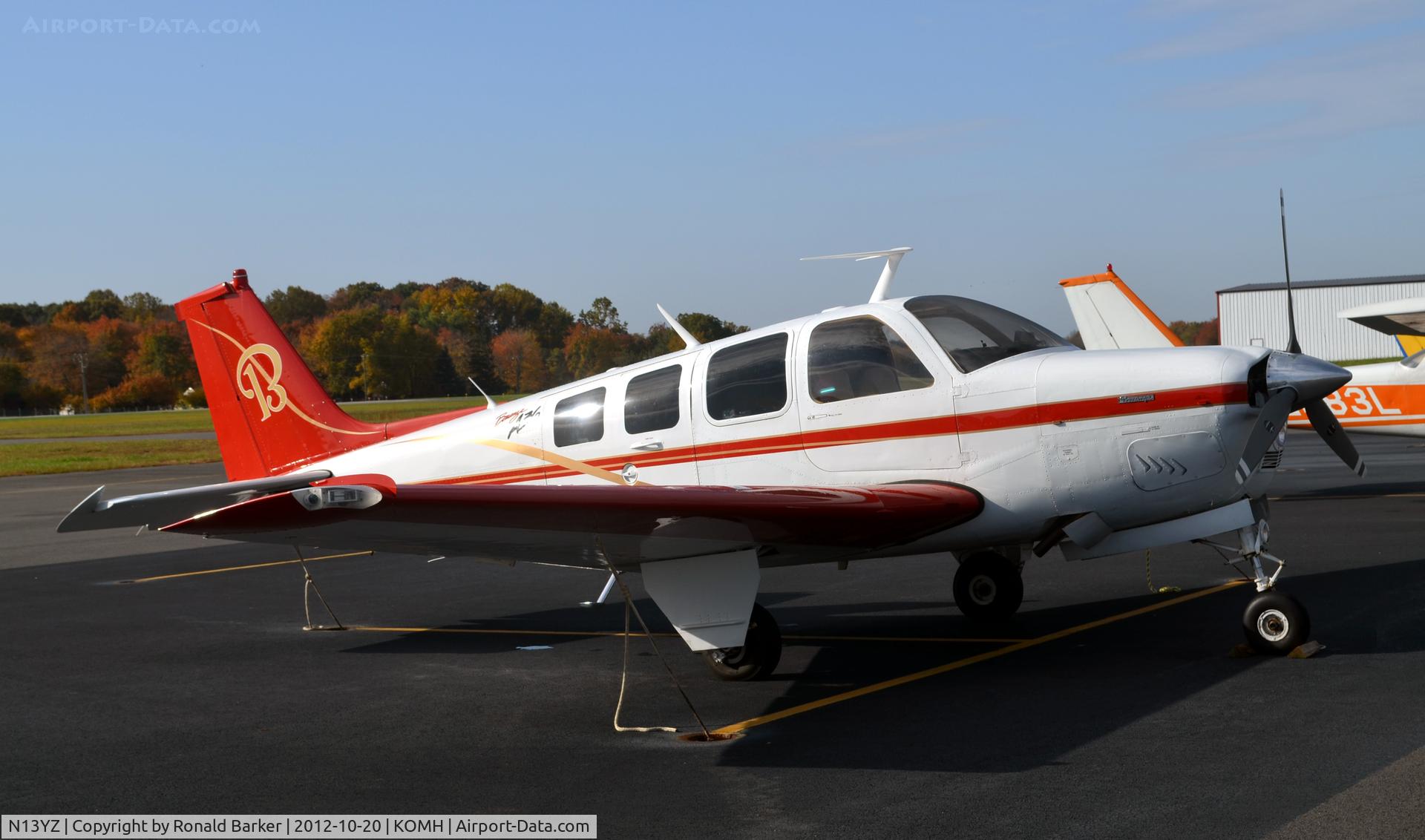 N13YZ, 1976 Beech A36 Bonanza 36 C/N E-859, Orange