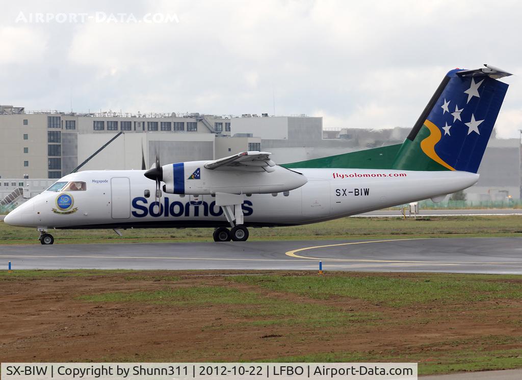 SX-BIW, 1991 De Havilland Canada DHC-8-102 Dash 8 C/N 289, Delivery day on his new corporate identity...