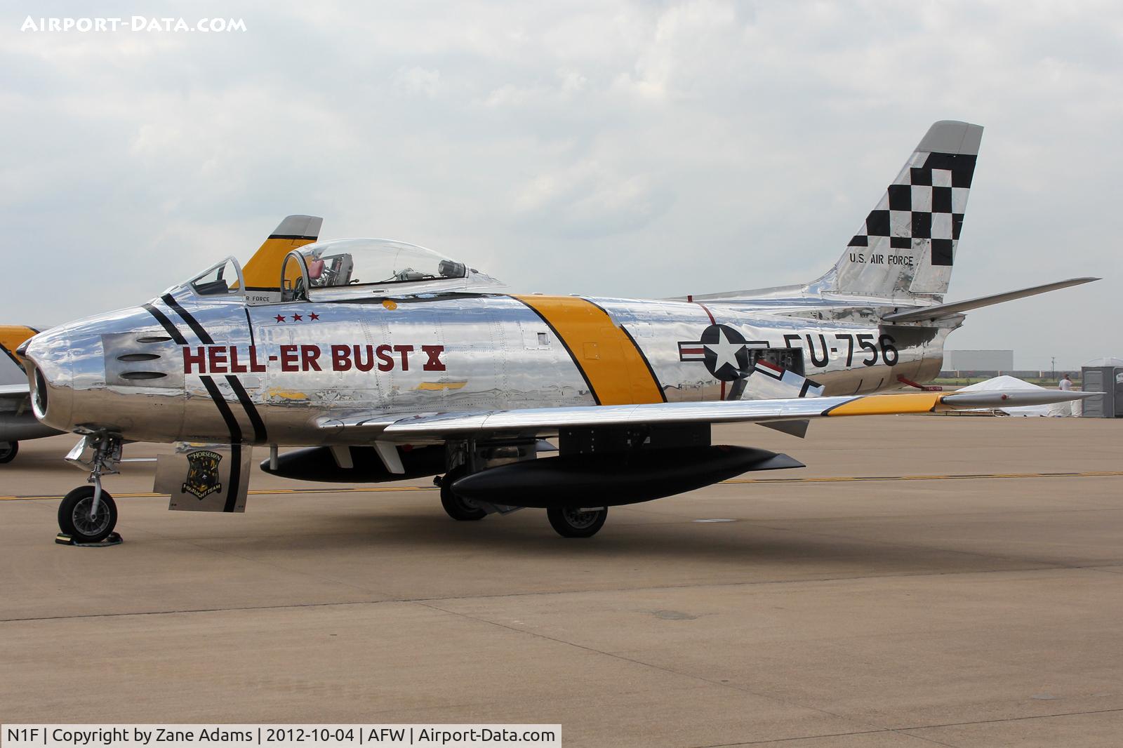N1F, 1956 Canadair CL-13B Sabre 6 C/N 1461, At the 2012 Alliance Airshow - Fort Worth, TX
