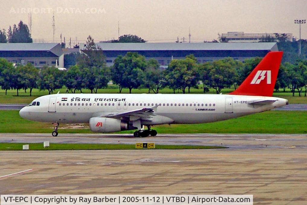 VT-EPC, 1989 Airbus A320-231 C/N 0046, Airbus A320-231 [0046] (Indian Airlines) Bangkok~HS 12/11/2005