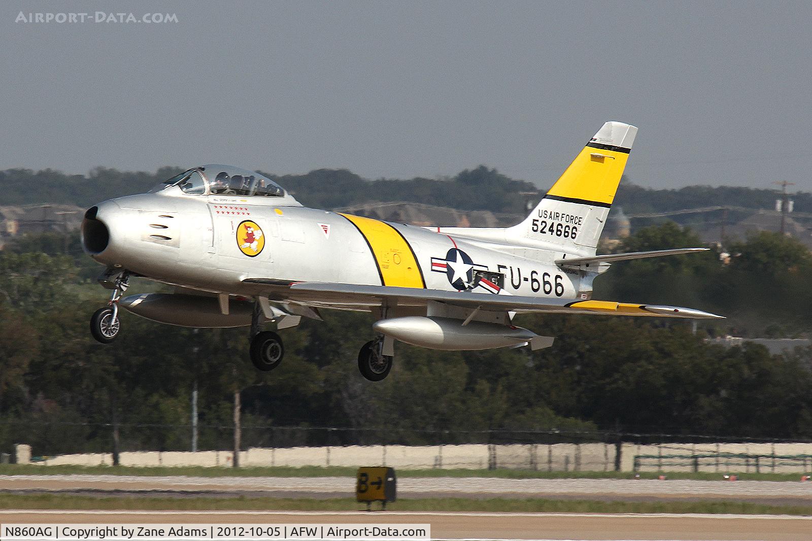 N860AG, 1952 North American F-86F Sabre C/N 191-362 (52-4666), At the 2012 Alliance Airshow - Fort Worth, TX