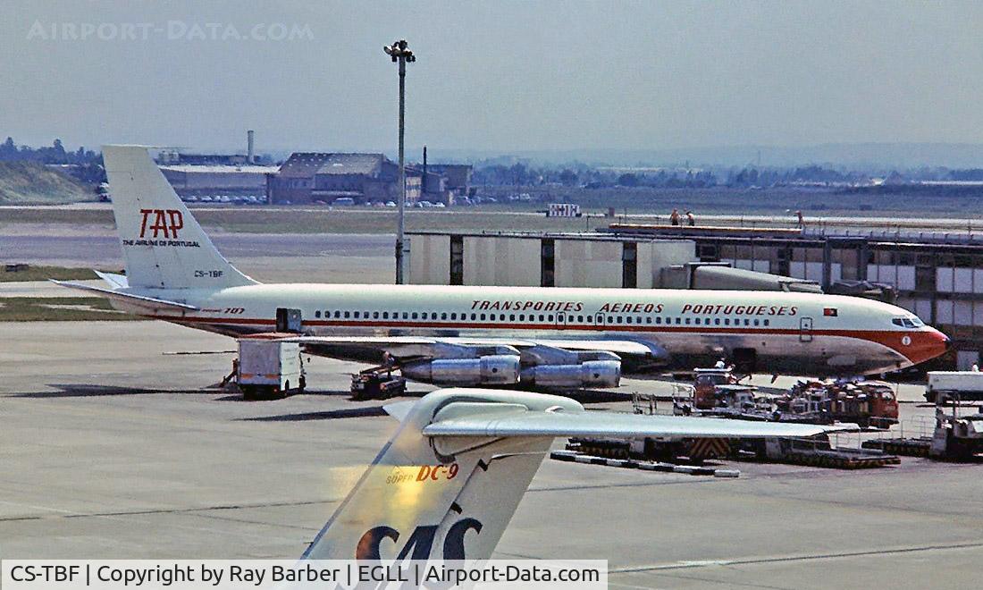 CS-TBF, 1970 Boeing 707-382B C/N 20297, Boeing 707-382B [20297] (TAP Air Portugal) Heathrow~G 1976. Taken from a slide.