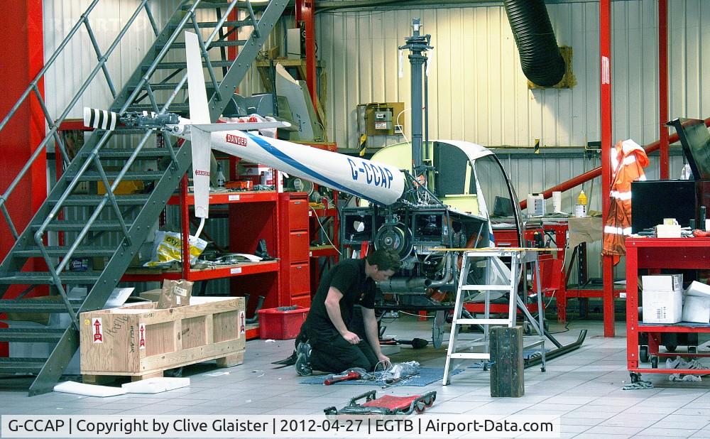 G-CCAP, 2003 Robinson R22 Beta II C/N 3413, Originally owned to and trading as, HJS Helicopters in April 2003 and currently in private hands since April 2012.