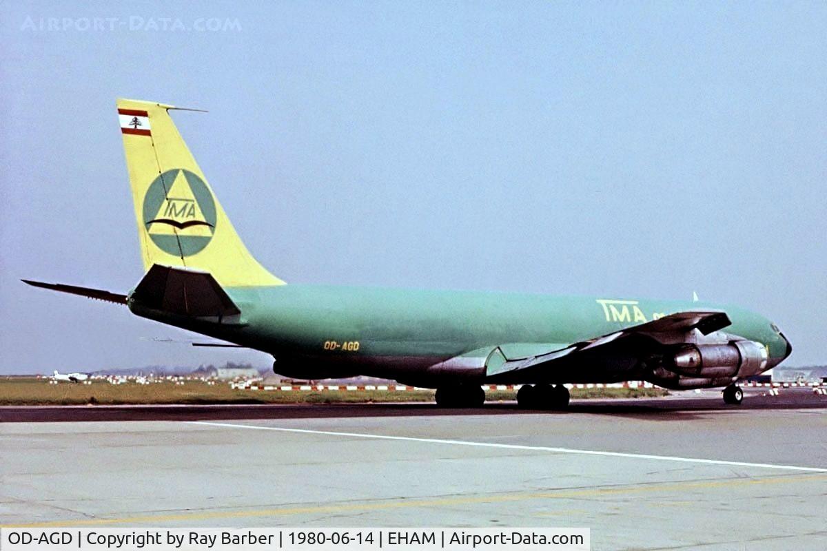 OD-AGD, 1965 Boeing 707-323C C/N 18939, Boeing 707-323C [18939] (TMA) Schiphol~PH 14/06/1980. Image taken from a slide.