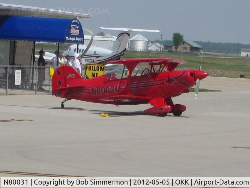 N80031, 1973 Aerotek PITTS S-2A Special C/N 2051, On the ramp at Kokomo, IN.