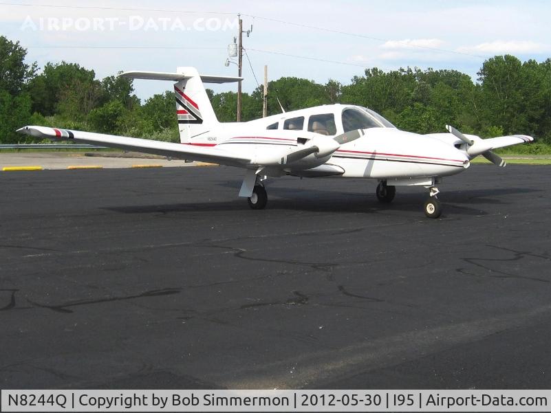 N8244Q, 1980 Piper PA-44-180T Turbo Seminole C/N 44-8107011, On the ramp at Kenton, Ohio