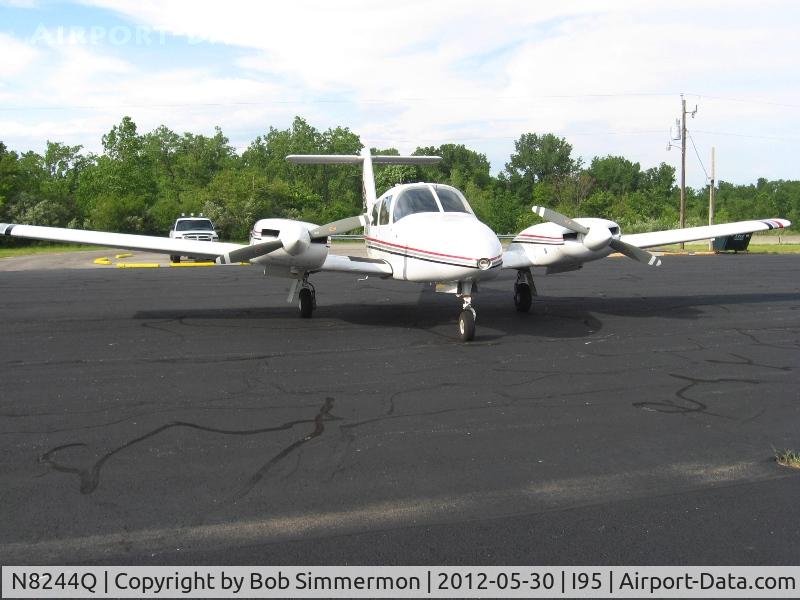 N8244Q, 1980 Piper PA-44-180T Turbo Seminole C/N 44-8107011, On the ramp at Kenton, Ohio