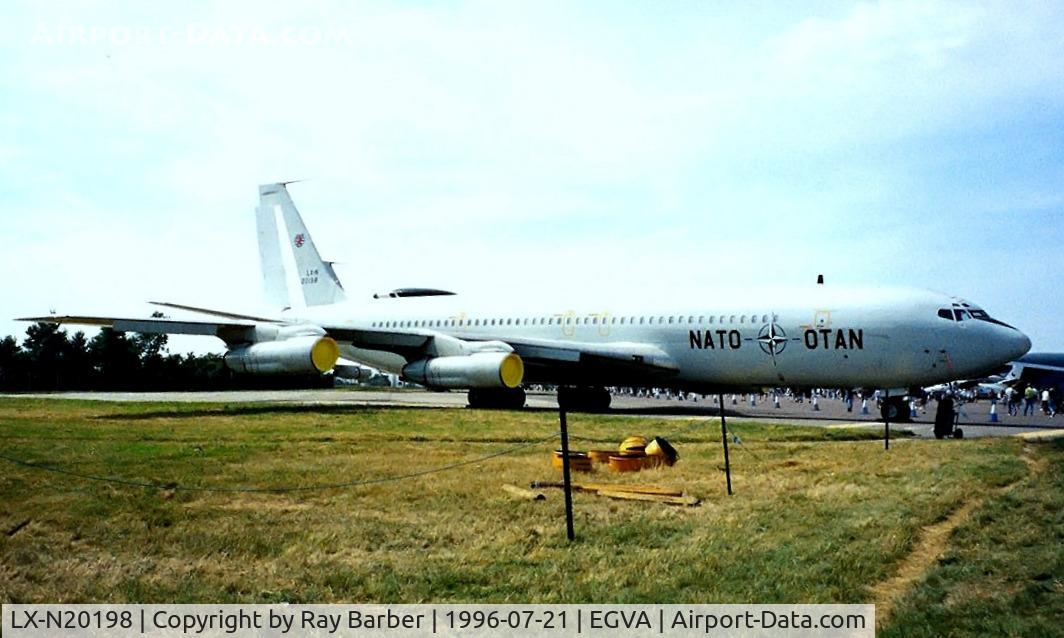 LX-N20198, 1969 Boeing 707-329C(TCA) C/N 20198, Boeing 707-329C [20198] (NATO) RAF Fairford~G 21/07/1996.