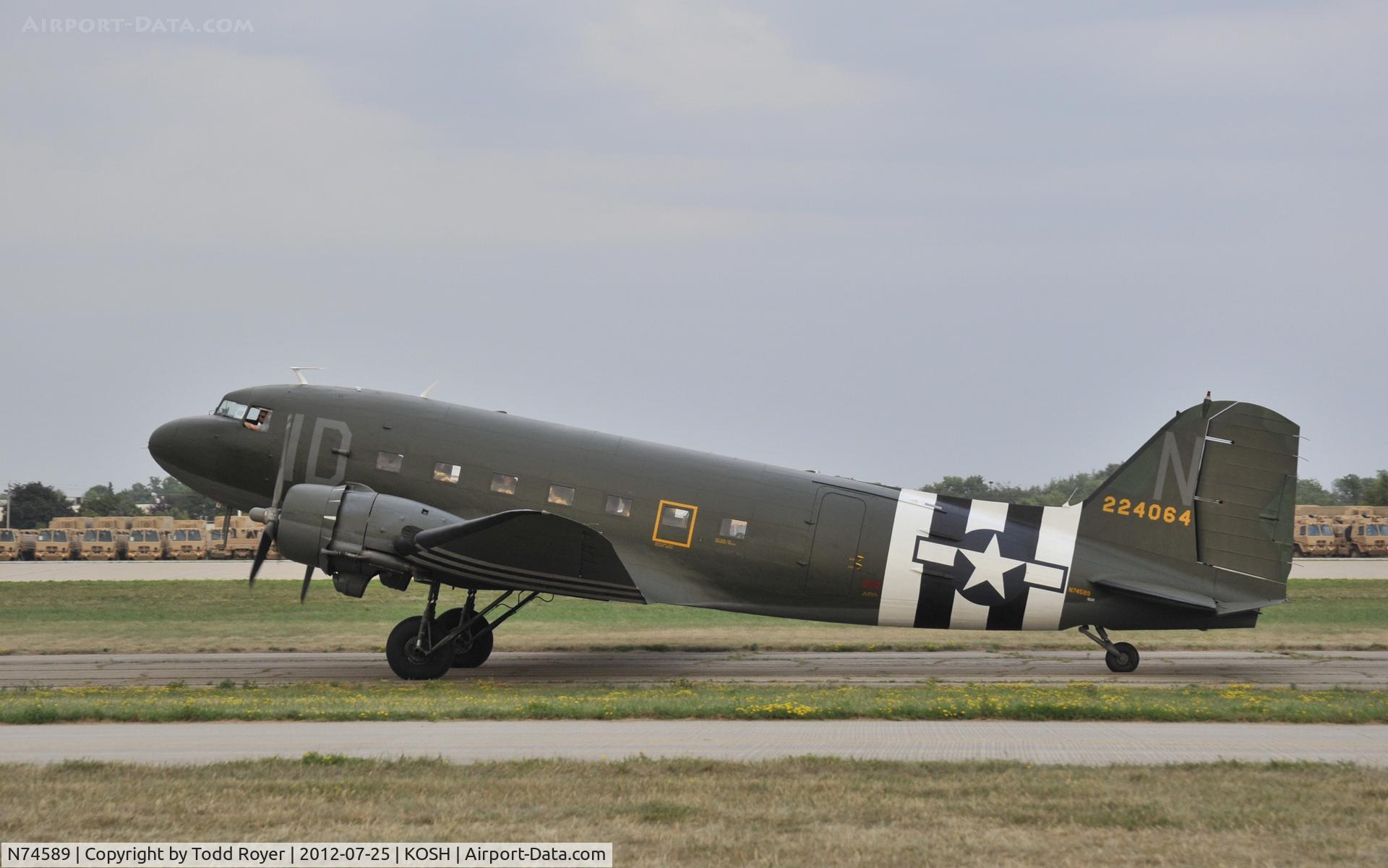N74589, 1943 Douglas DC3C-S1C3G (C-47A) C/N 9926, Airventure 2012