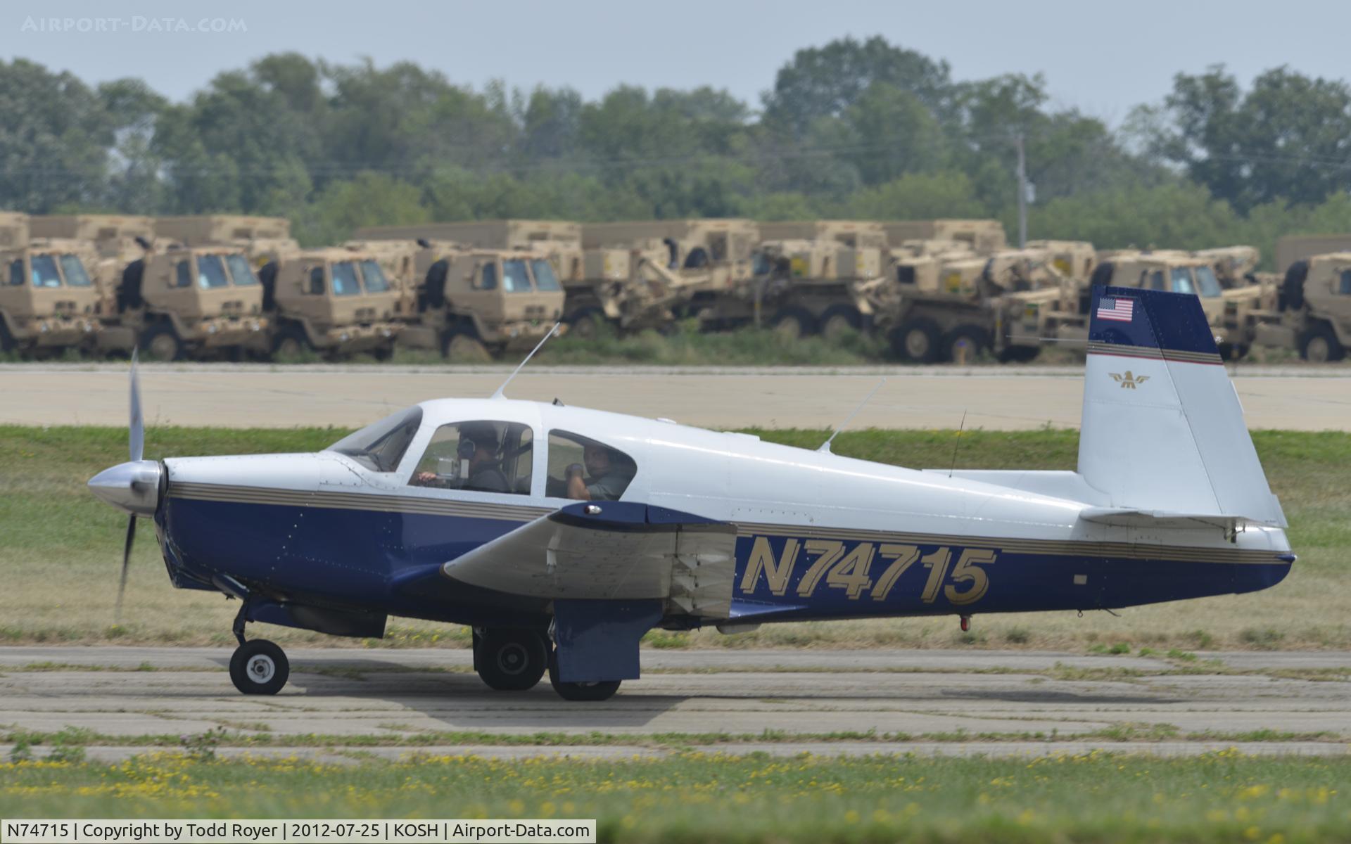 N74715, 1961 Mooney M20B Mark 21 C/N 1715, Airventure 2012