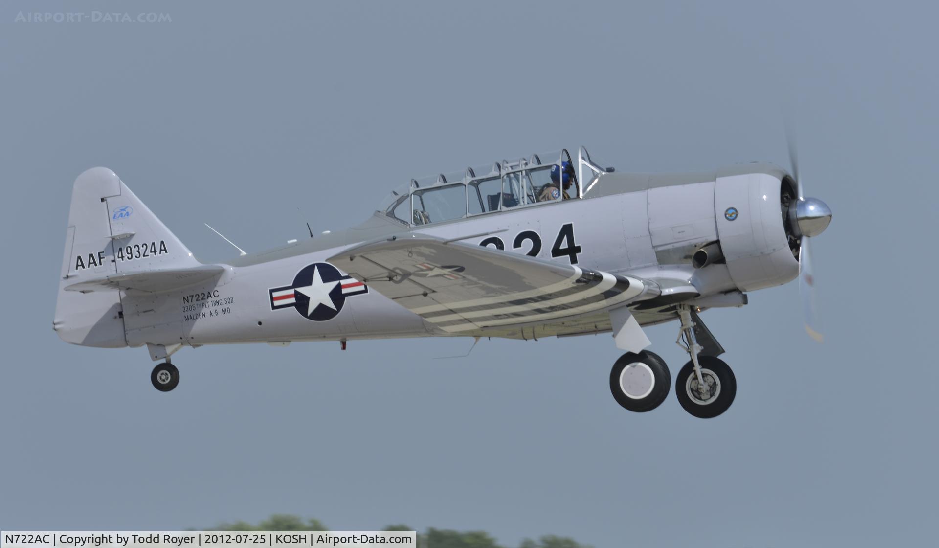 N722AC, North American AT-6G Texan C/N 168-346 (49-3242), Airventure 2012