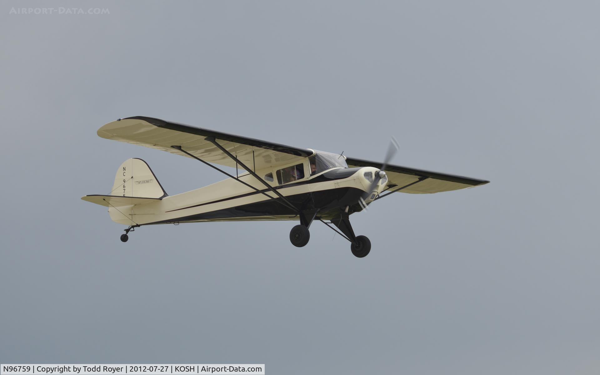 N96759, 1946 Taylorcraft BC12-D C/N 9059, Airventure 2012