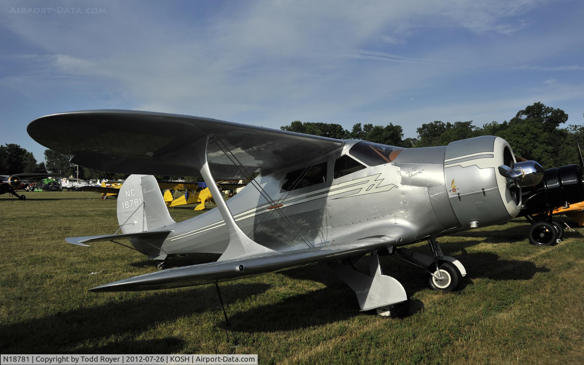 N18781, 1938 Beech F17D Staggerwing C/N 204, Airventure 2012