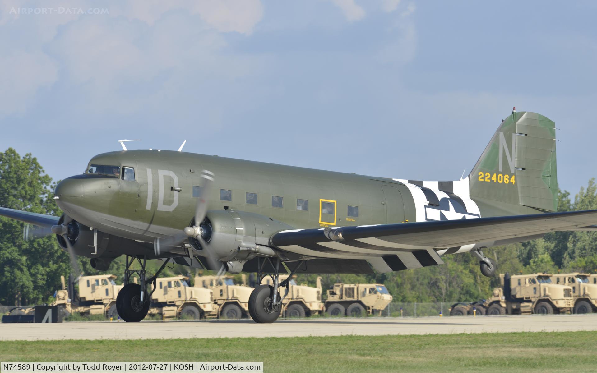 N74589, 1943 Douglas DC3C-S1C3G (C-47A) C/N 9926, Airventure 2012