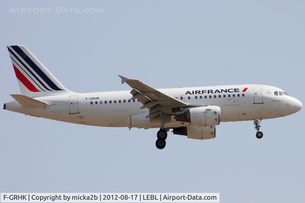 F-GRHK, 2000 Airbus A319-111 C/N 1190, Landing