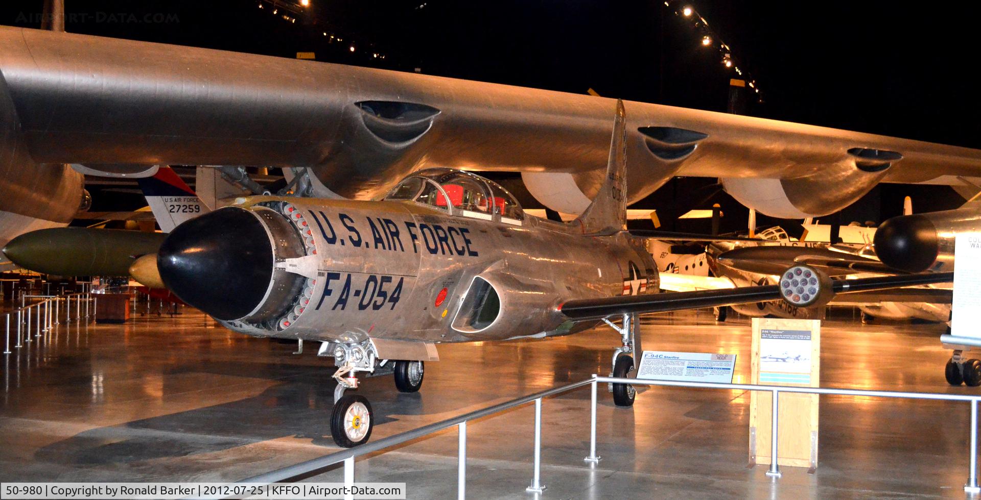 50-980, 1950 Lockheed F-94C-1-LO Starfire C/N 880-8025, AF Museum  shown as 50-1054