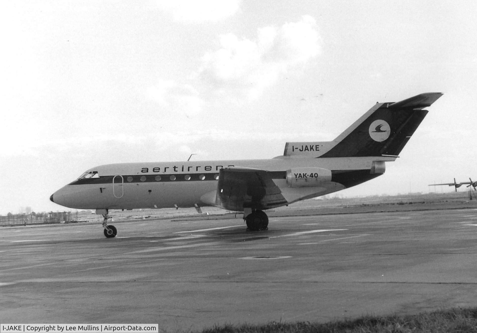I-JAKE, Yakovlev Yak-40EC C/N 9141418, At Pisa C1973