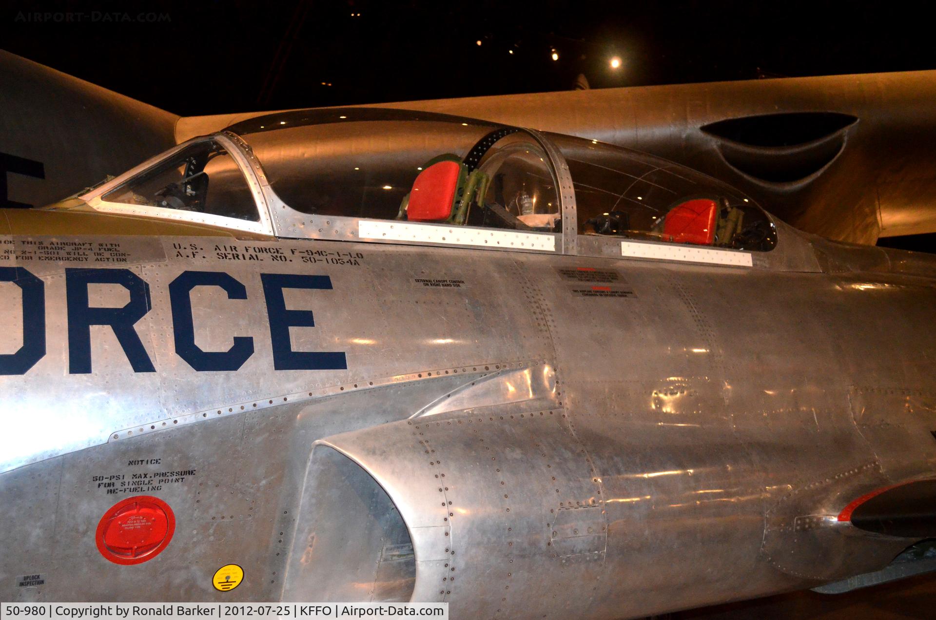 50-980, 1950 Lockheed F-94C-1-LO Starfire C/N 880-8025, AF Museum  shown as 50-1054