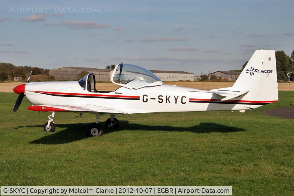 G-SKYC, 1984 Slingsby T-67M Firefly C/N 2009, Slingsby T-67M Firefly. Hibernation Fly-In, The Real Aeroplane Club, Breighton Airfield, October 2012.
