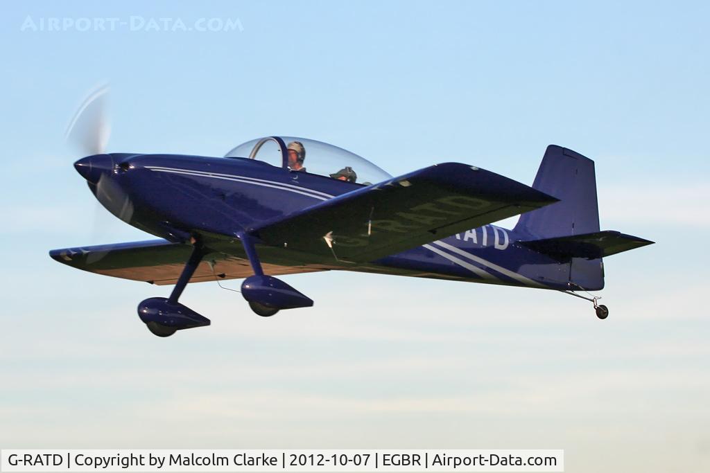 G-RATD, 2009 Vans RV-8 C/N PFA 303-13839, Vans RV-8. Hibernation Fly-In, The Real Aeroplane Club, Breighton Airfield, October 2012.
