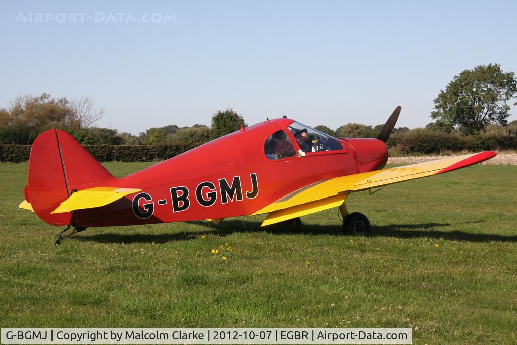 G-BGMJ, 1952 Gardan GY-201 Minicab C/N 12, Gardan GY-201 Minicab. Hibernation Fly-In, The Real Aeroplane Club, Breighton Airfield, October 2012.