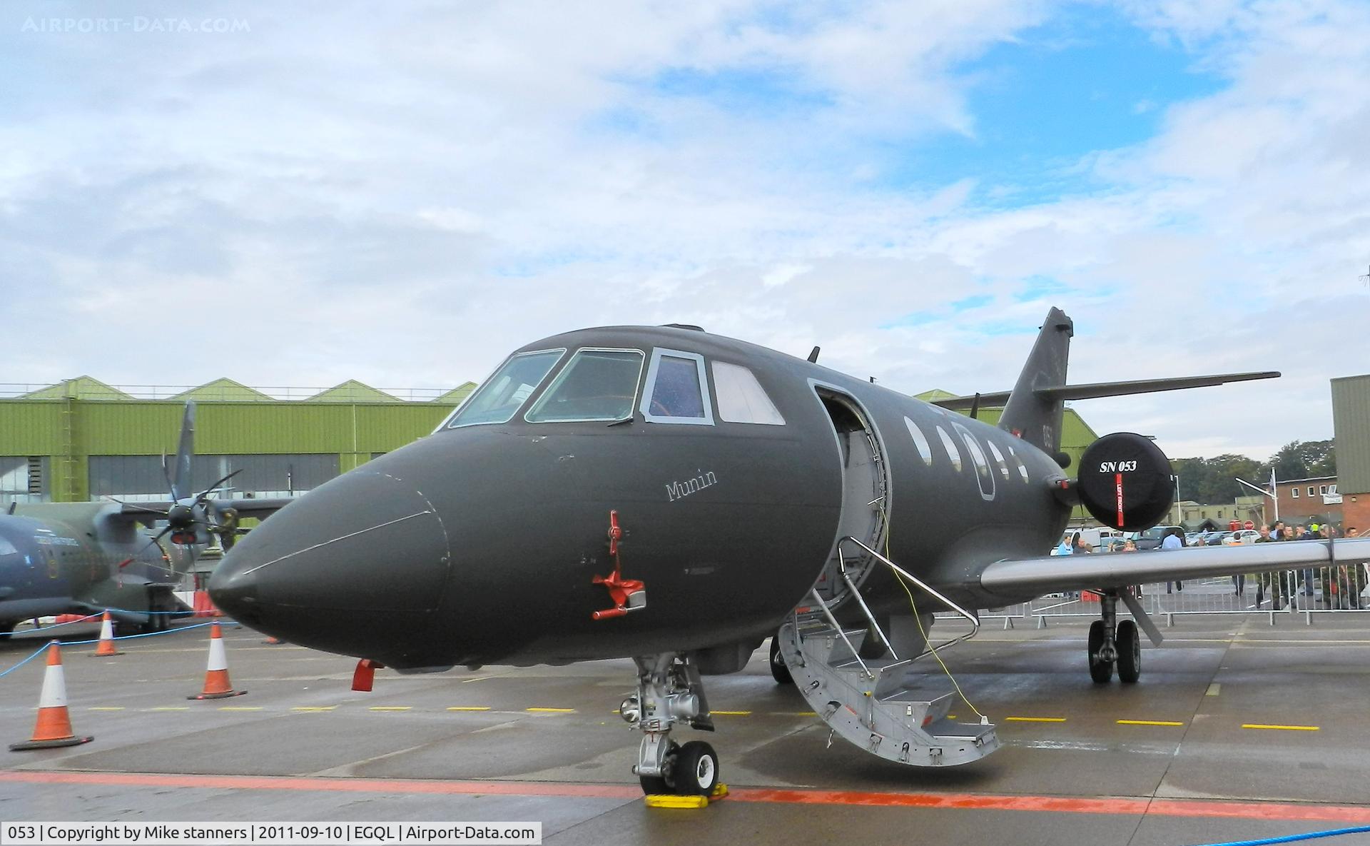 053, 1966 Dassault Falcon (Mystere) 20ECM C/N 053, 717sqn Falcon 20 in The static display at Leuchars airshow 2011